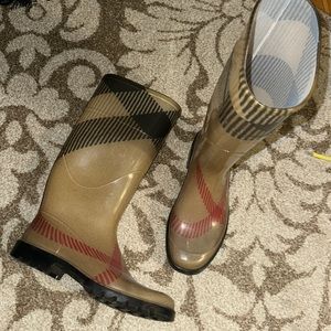 Burberry rain boots